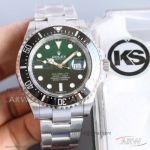 KS Factory Replica Rolex Sea-Dweller Deepsea D-Green Dial Steel Oyster Band 43 MM 2836 Watch